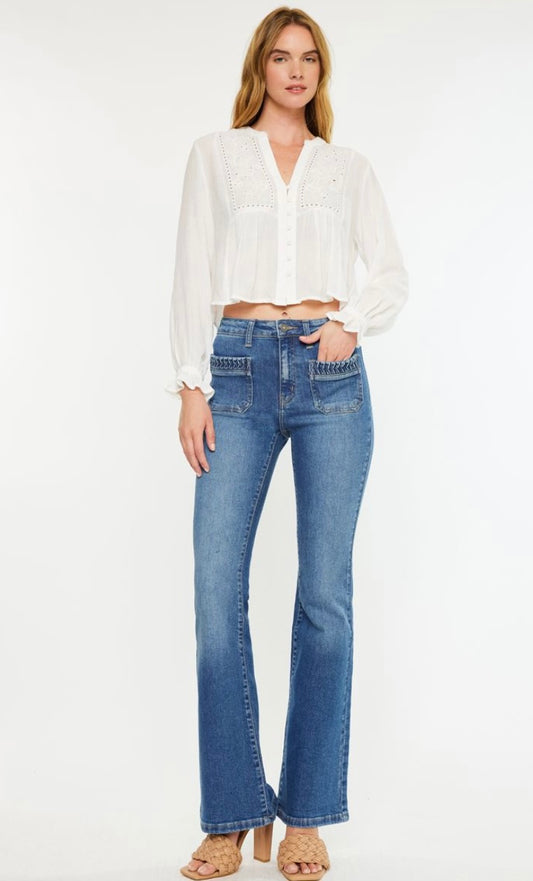Dark wash Kancan bootcut jeans