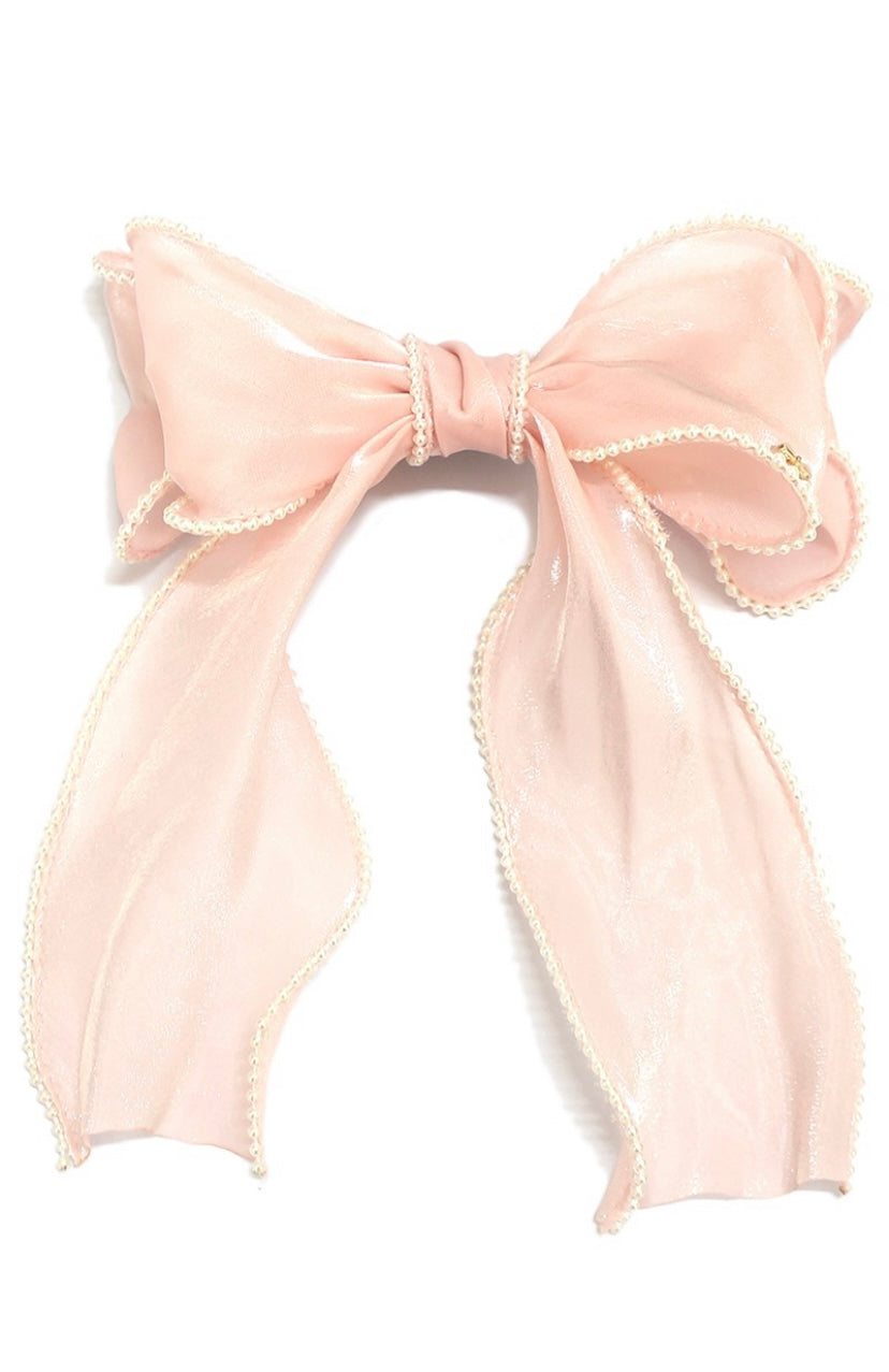 Pearl trim bow