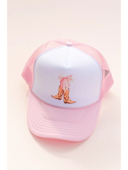 Coquette cowgirl trucker hat