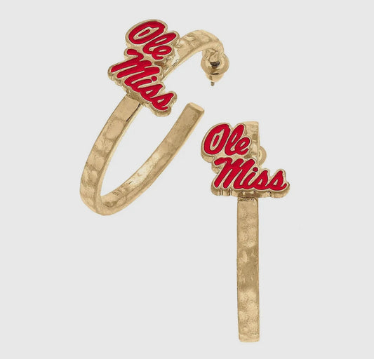 Ole Miss gold hoops