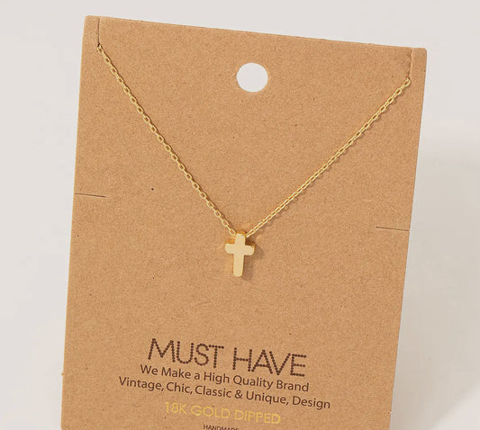 Gold cross necklace
