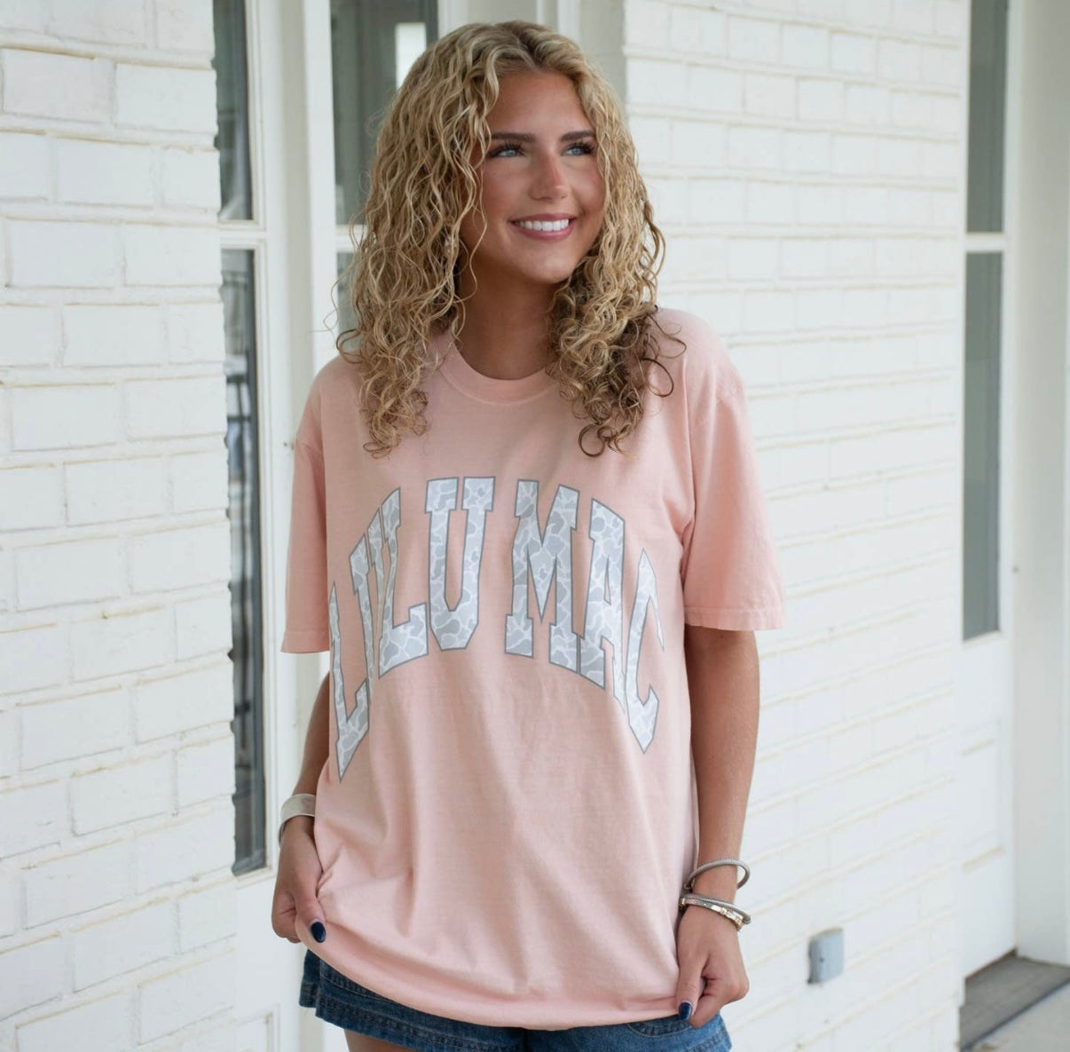 Lulu Mac peach camo tee