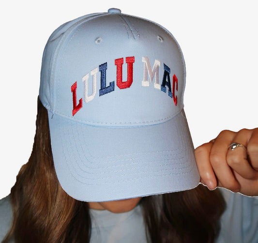 Lulu Mac red white and blue cap