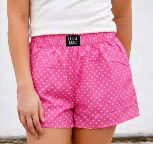 Lulu Mac pink polka dot shorts