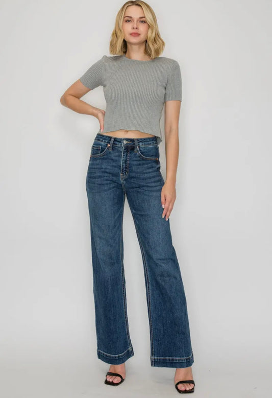 Dark wash tummy control jeans