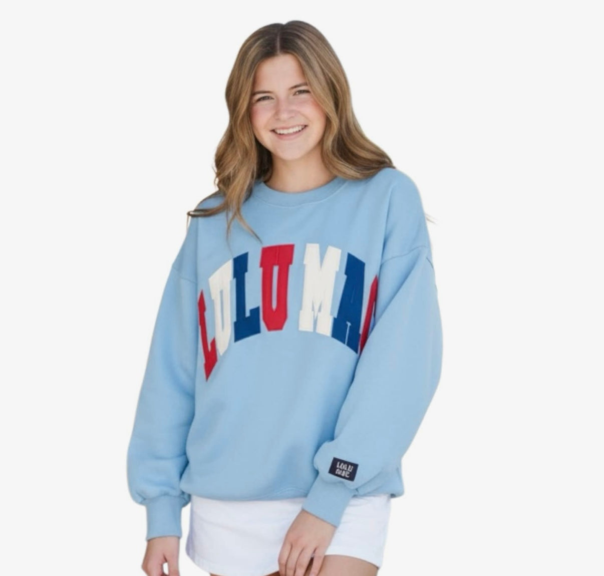 Lulu Mac red white and blue sweatshirt