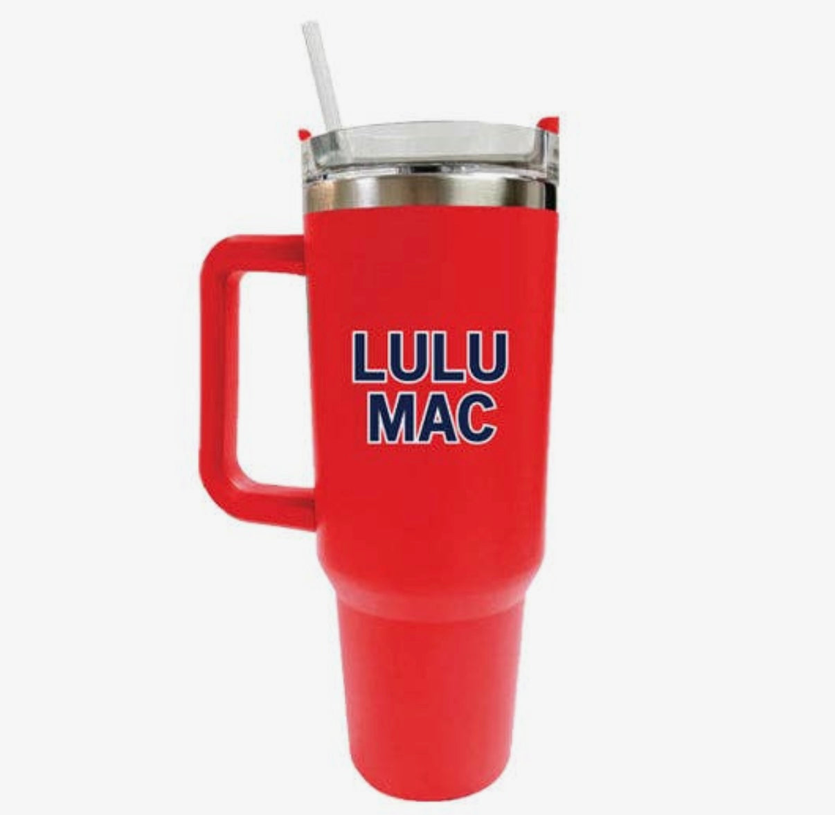 Lulu Mac red and navy tumbler