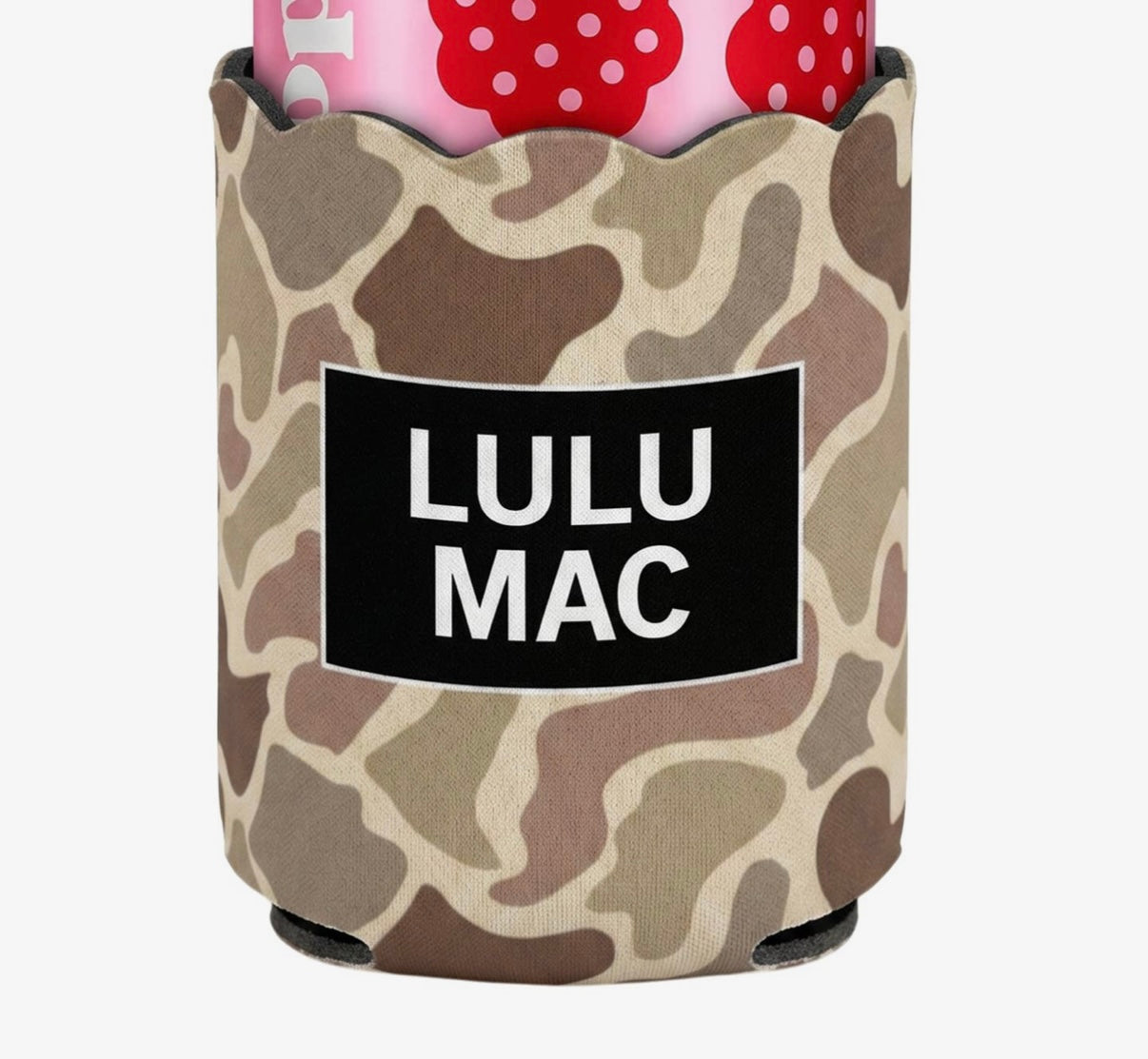 Lulu Mac camo koozie