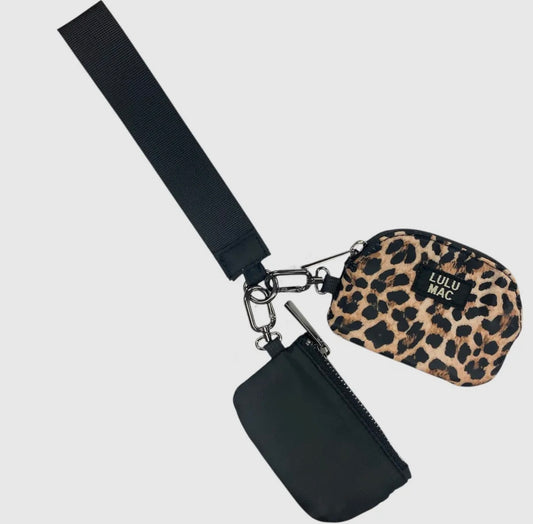Lulu Mac leopard wristlet