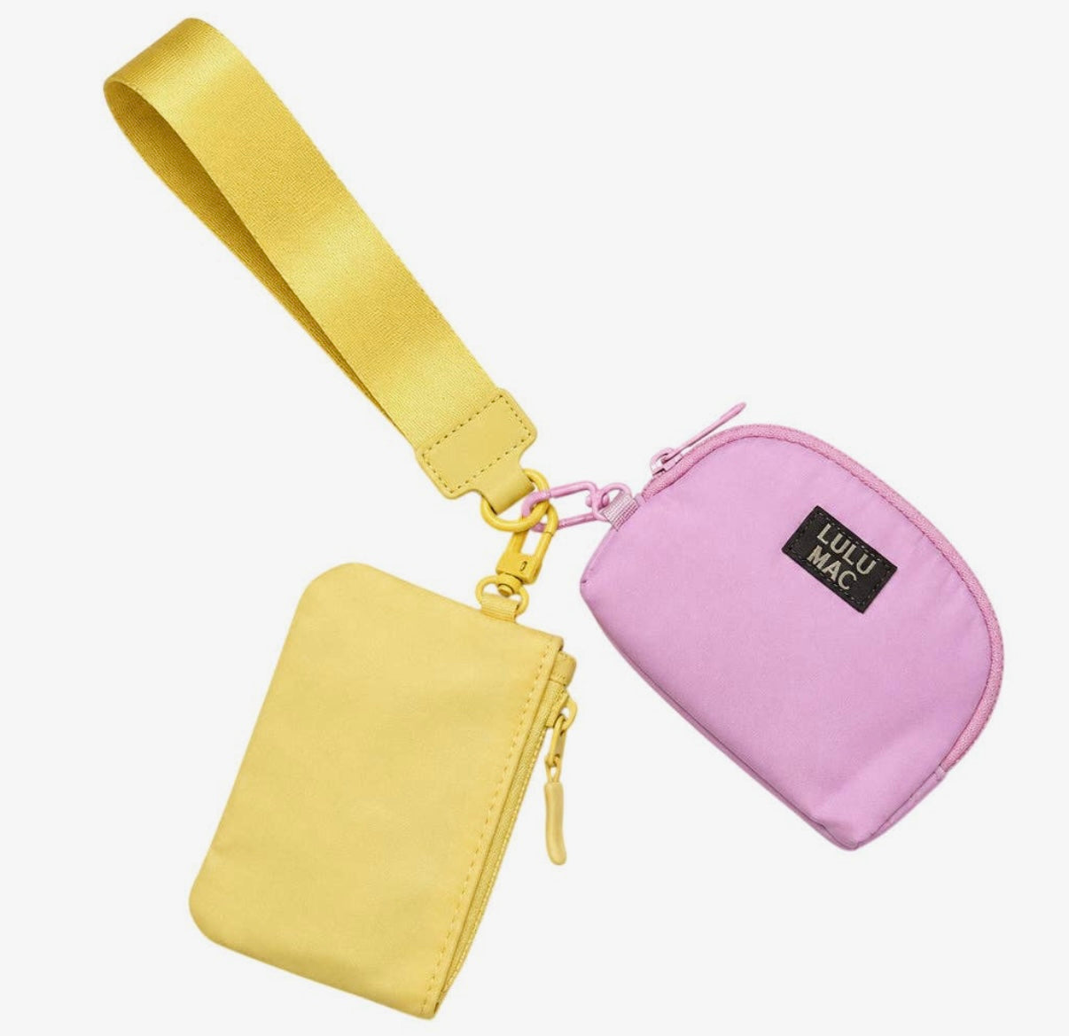 Lulu Mac yellow and pink wristlet