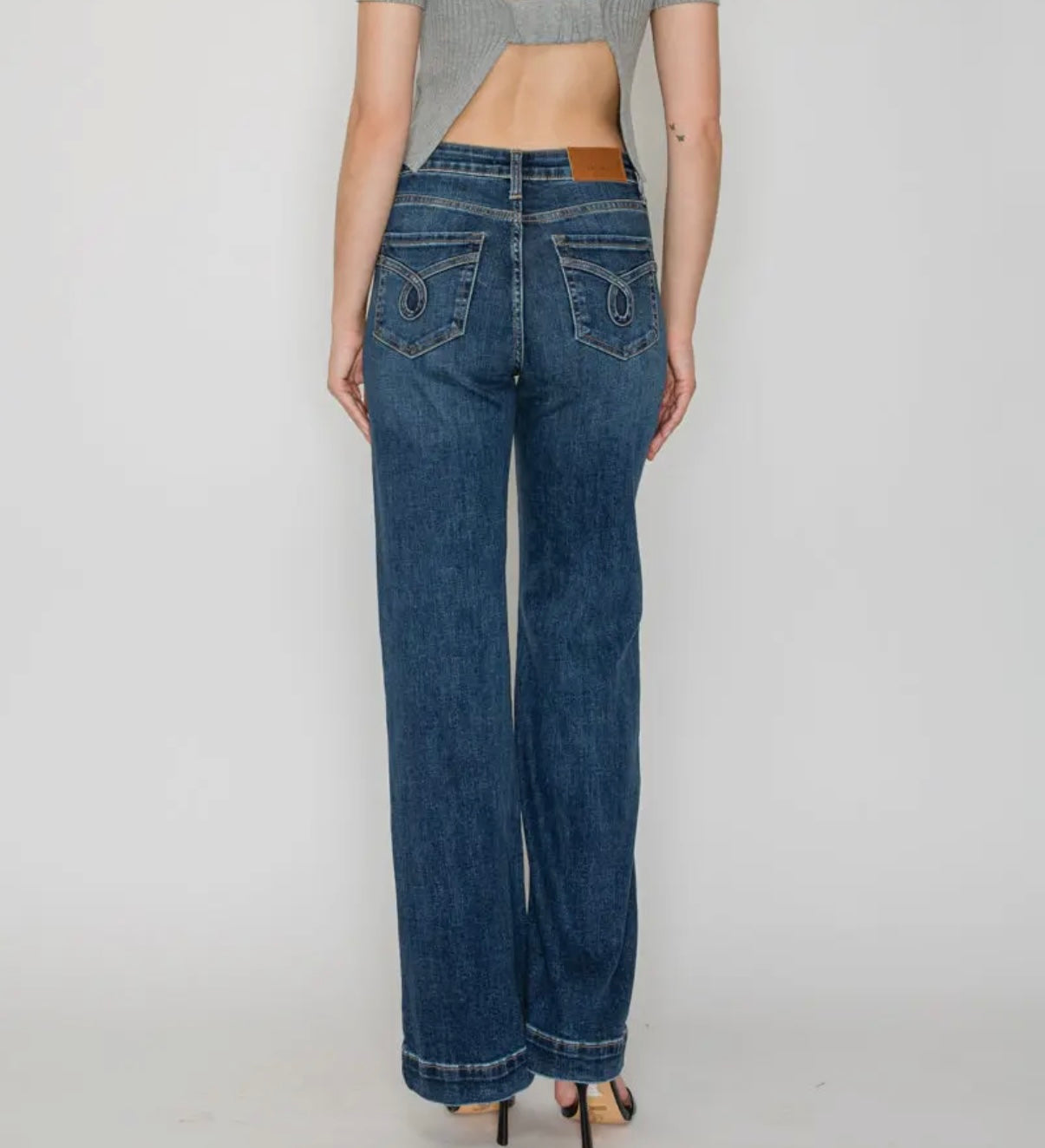 Dark wash tummy control jeans
