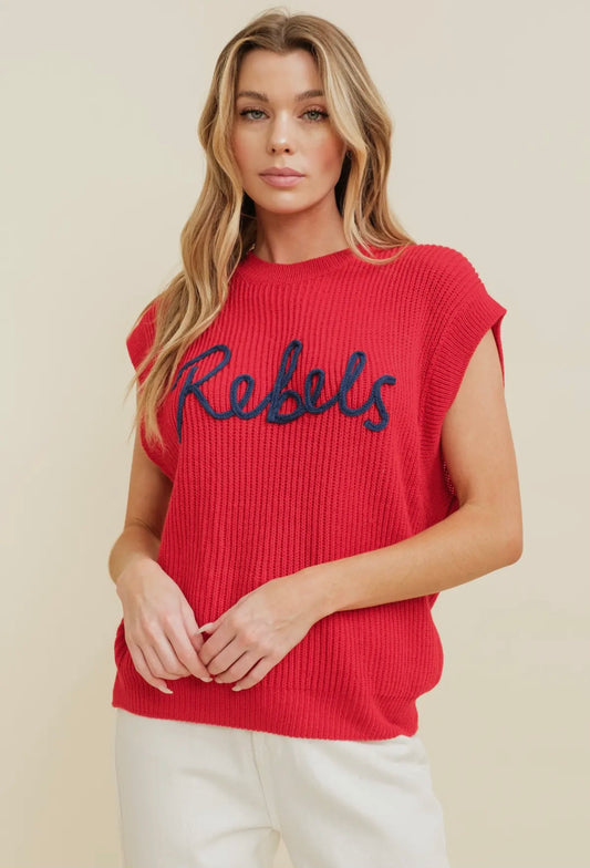 Rebels cap sleeve sweater