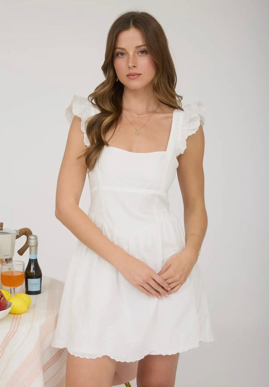 White eyelet dress