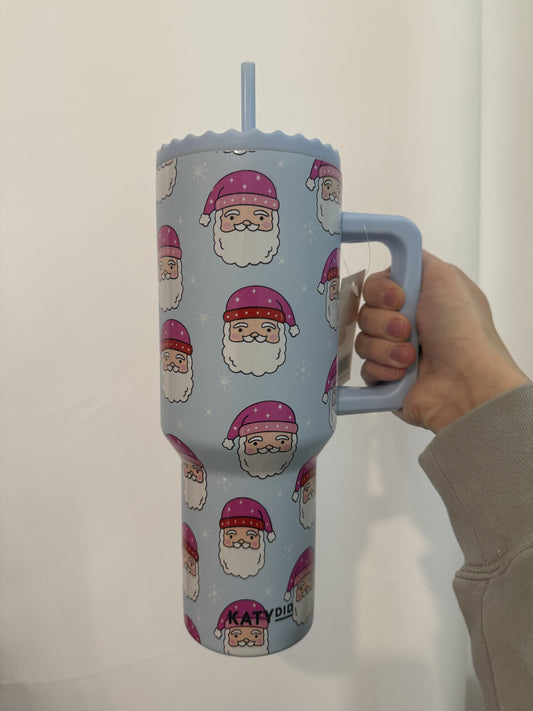 Blue Santa tumbler