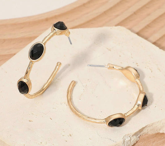 Gold and black hoops