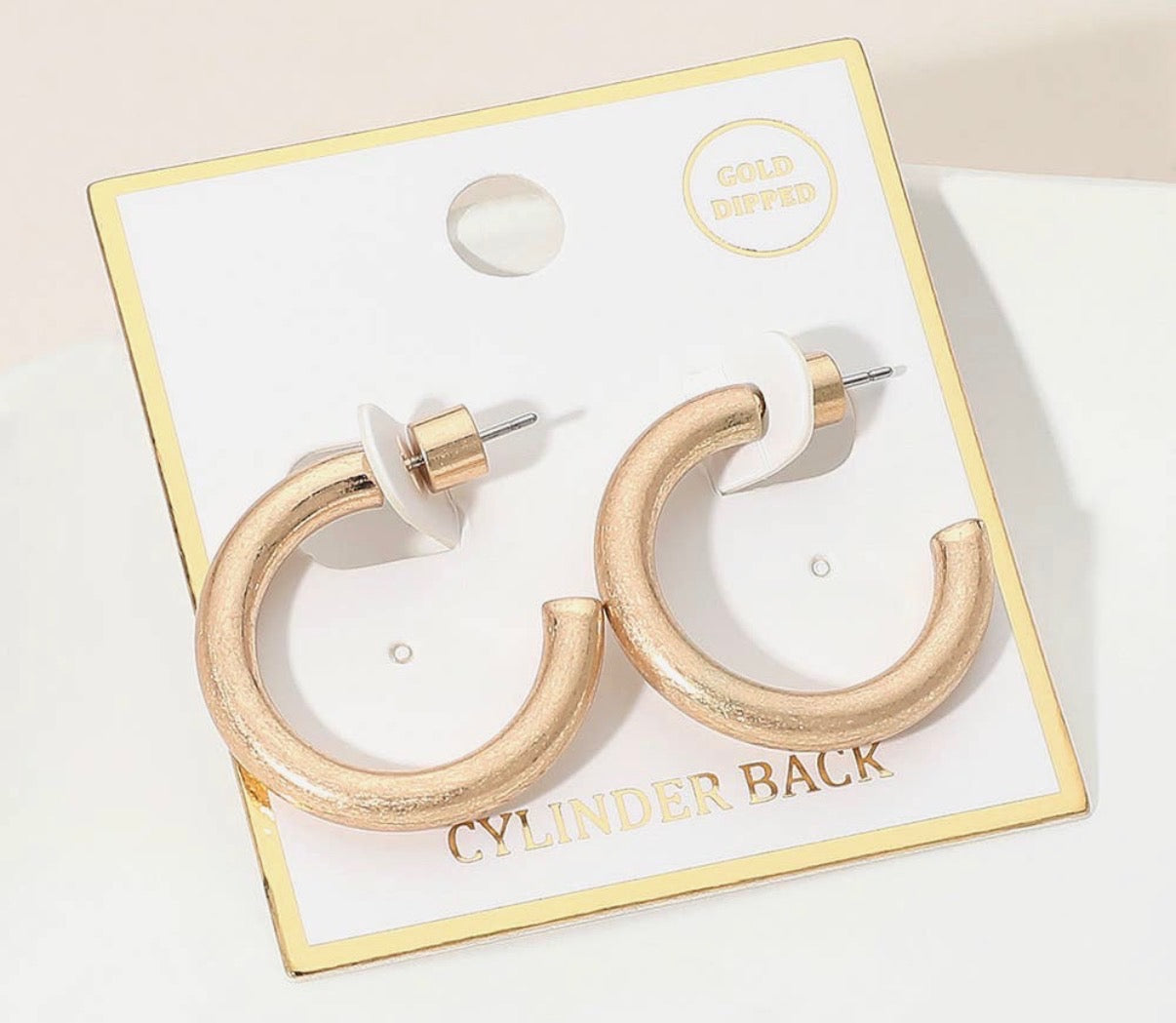 Gold dipped hoops