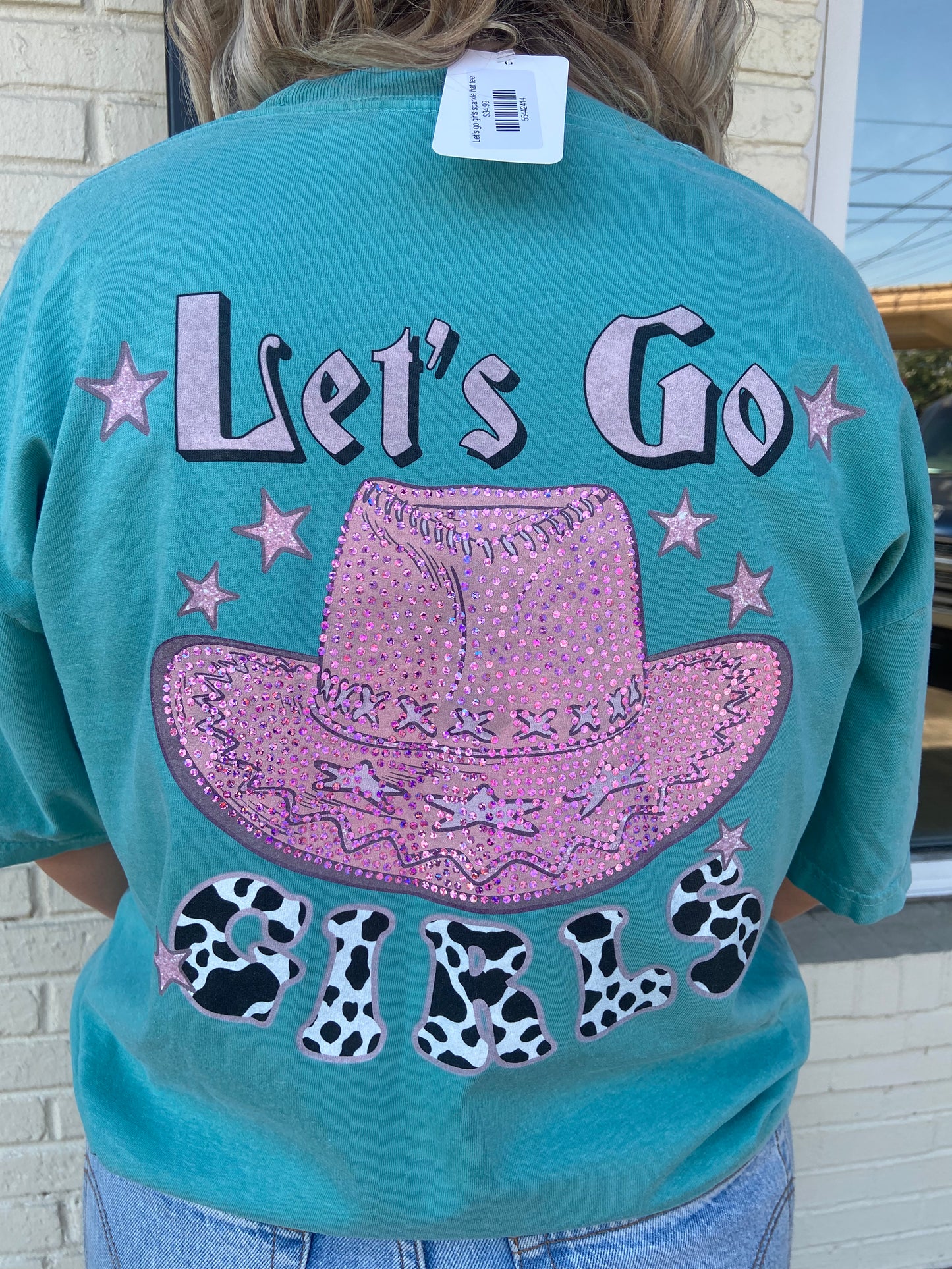 Let’s go girls sparkle hat tee