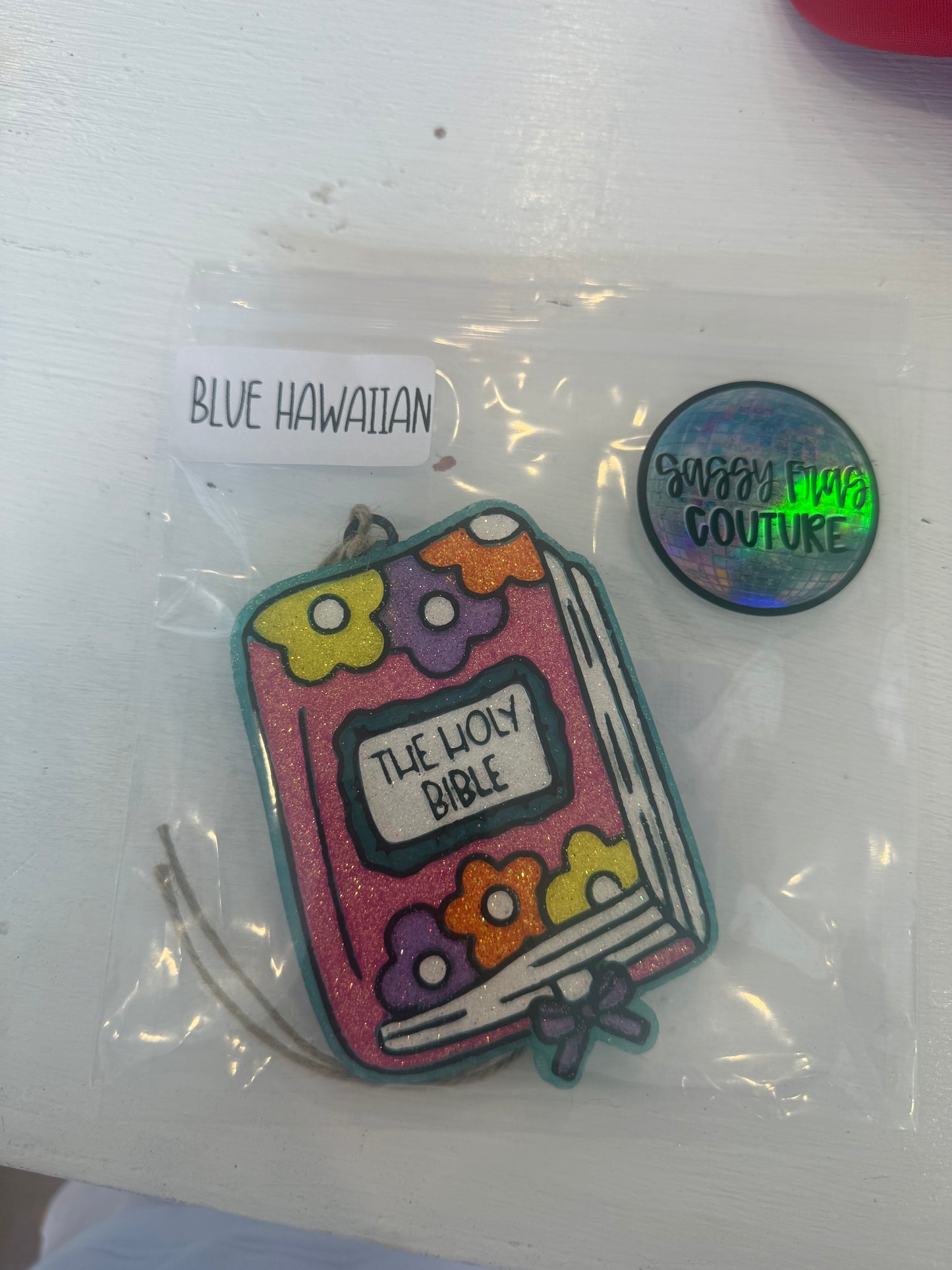 The Holy Bible freshie - blue Hawaiian
