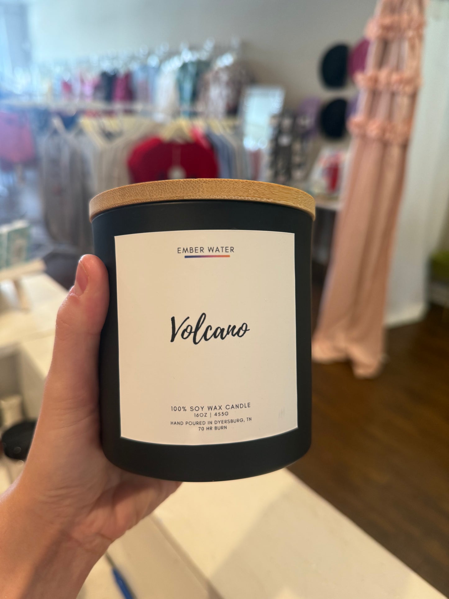 Ember water volcano candle