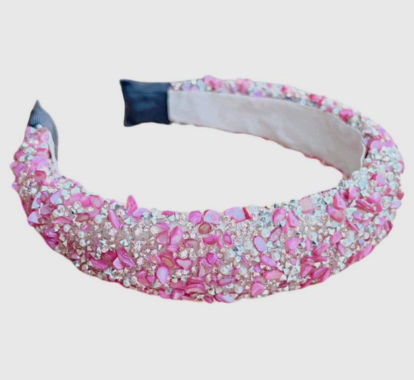 Pink sparkly headband