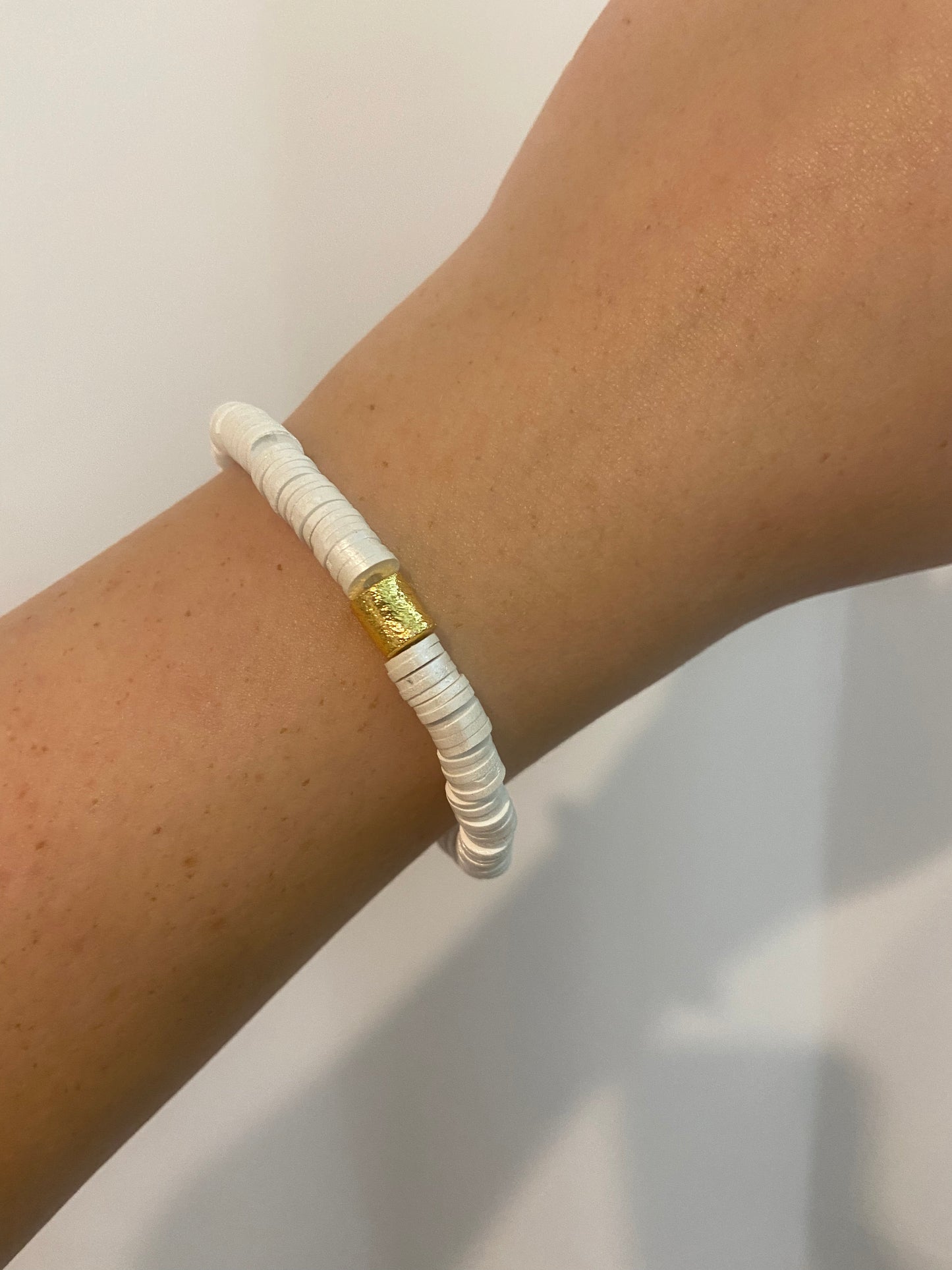 White shimmer bracelet