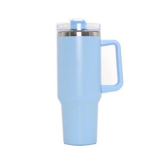 40 oz blue stainless steel tumbler