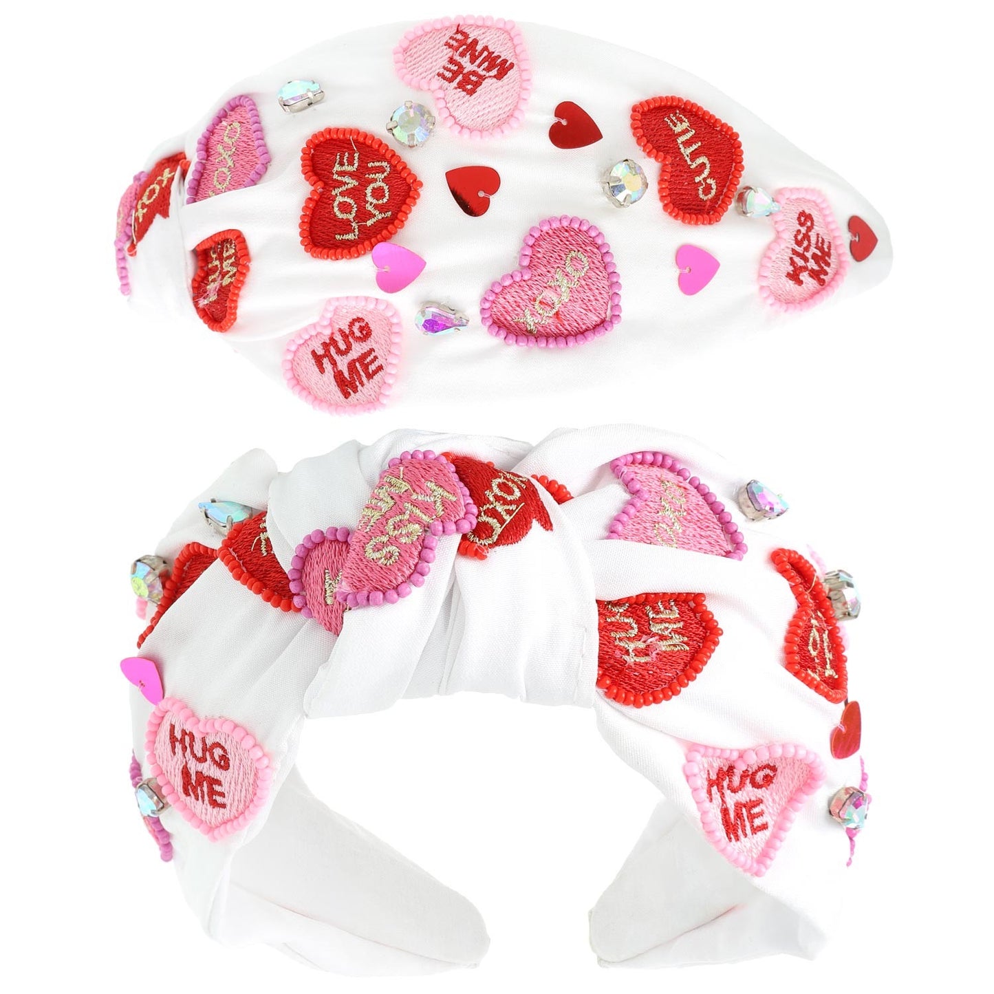 Conversation hearts headband