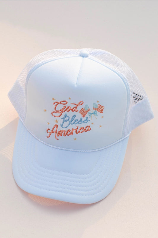 God bless America trucker hat