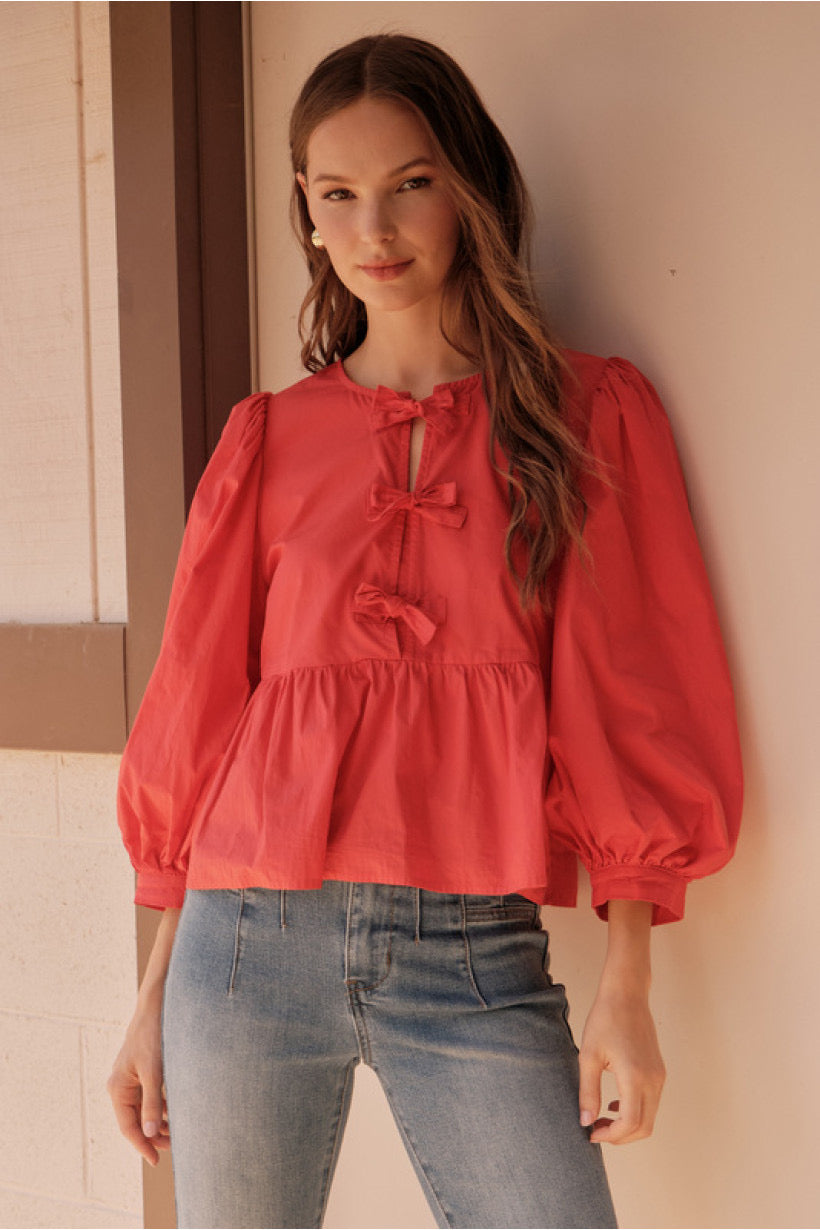 Red bow top