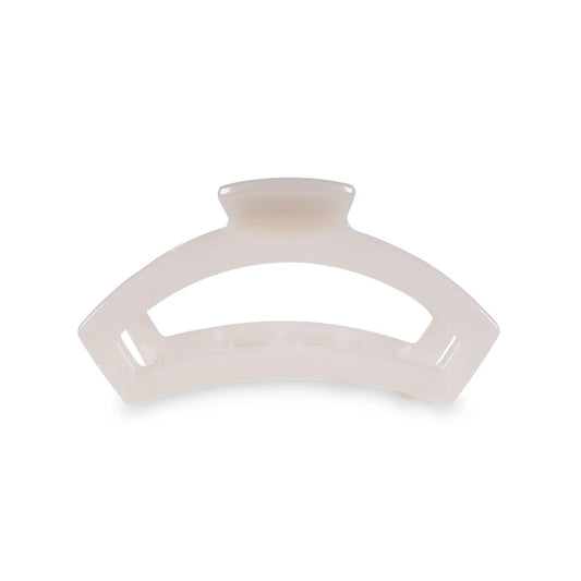Teleties white medium open clip