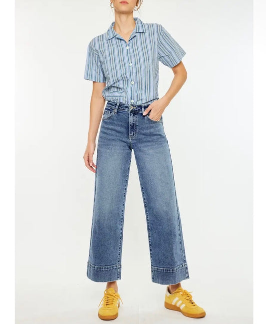 Kancan cropped flared jeans