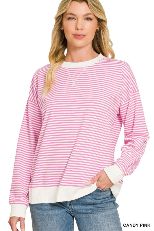Pink striped top