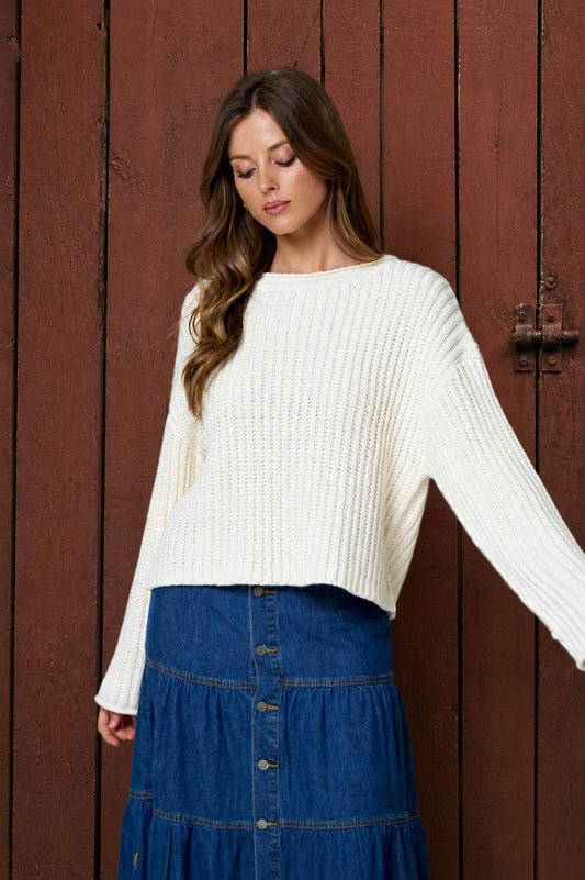 Ivory knit sweater