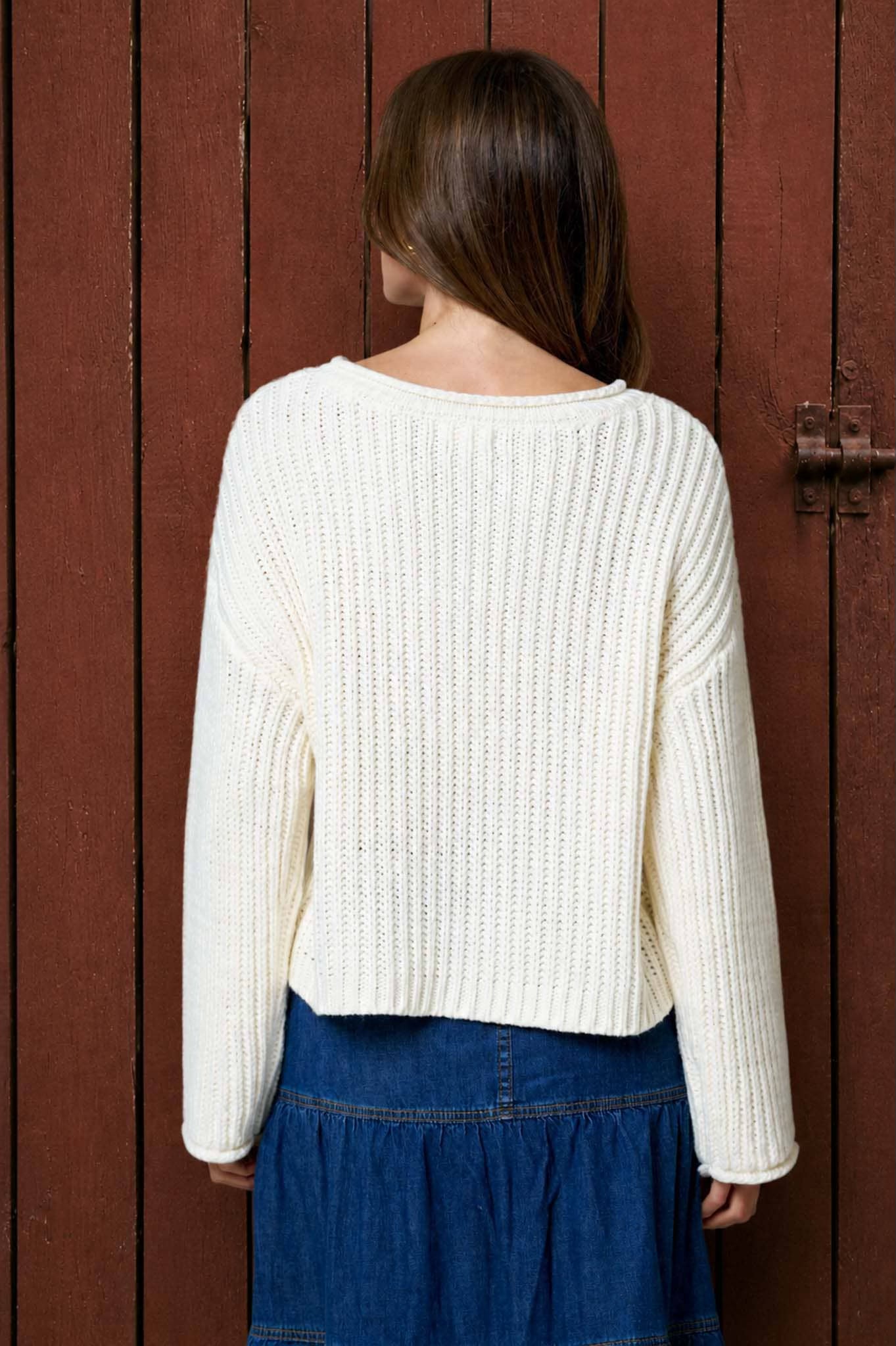 Ivory knit sweater