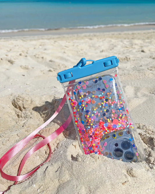 Bring on the fun confetti waterproof protective phone holder