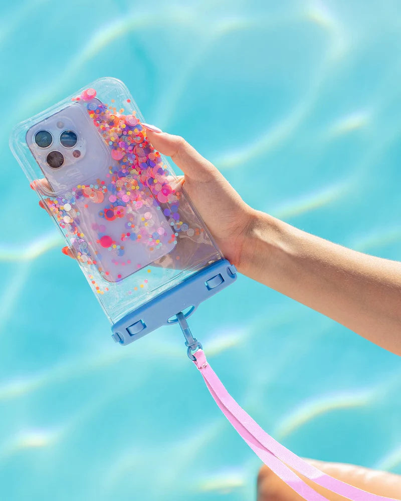 Bring on the fun confetti waterproof protective phone holder