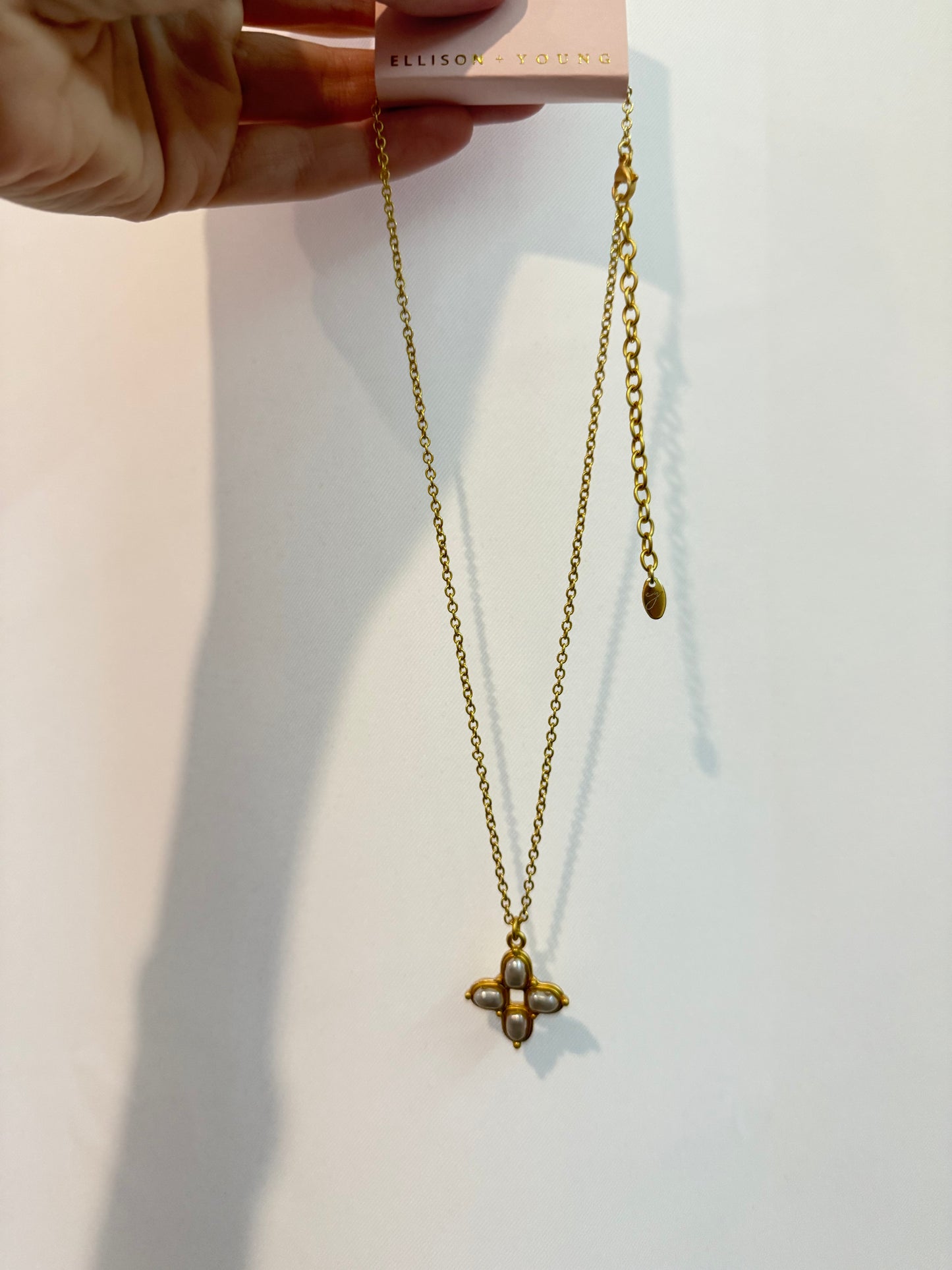 Pearl cross necklace