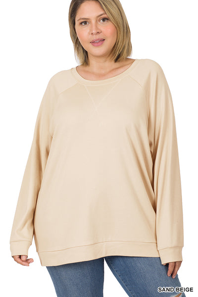 Plus sand beige sweatshirt