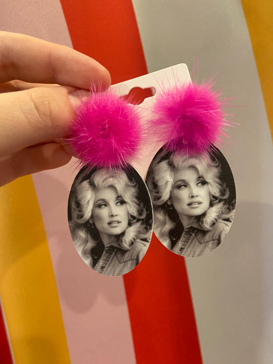 Dolly pom pom earrings