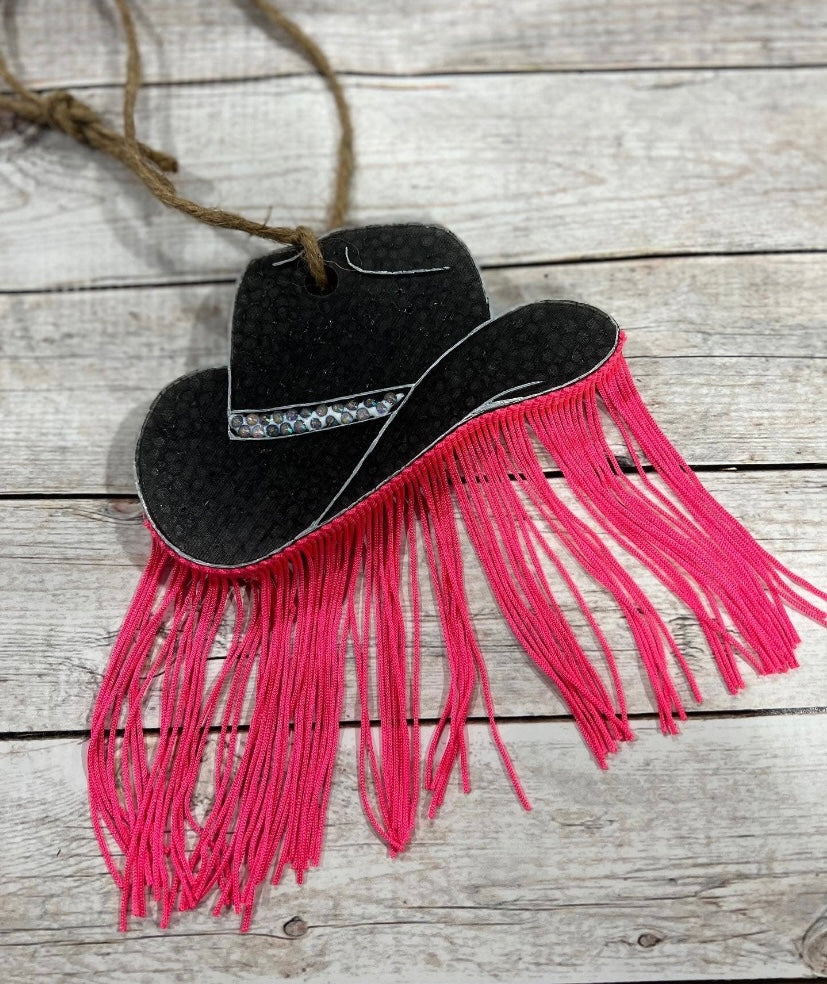 Fringe cowboy hat freshie