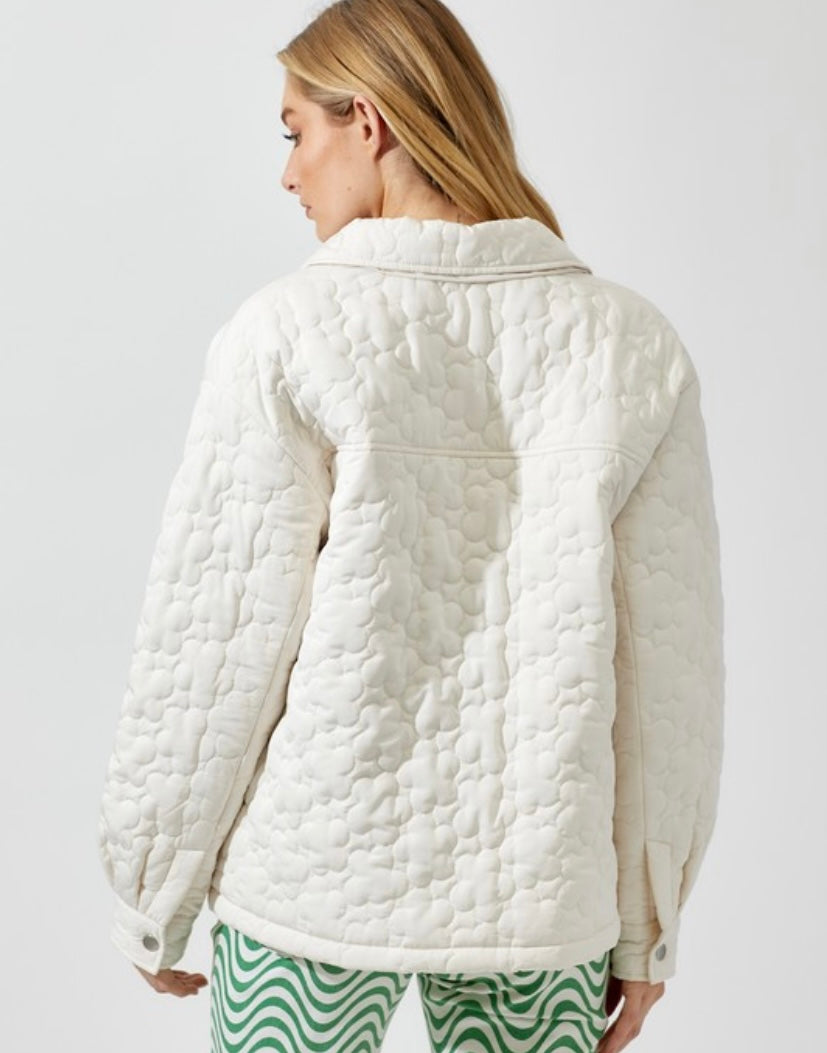 Flower quilted jacket