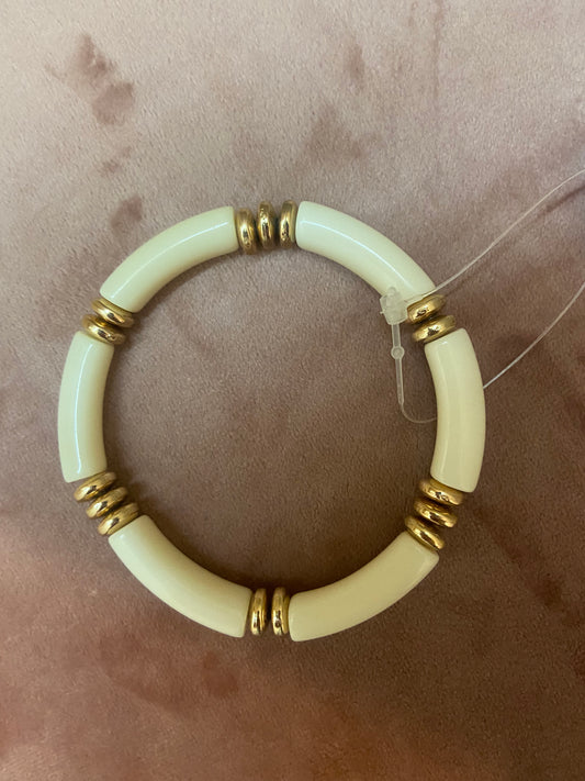 Cream and gold bracelet