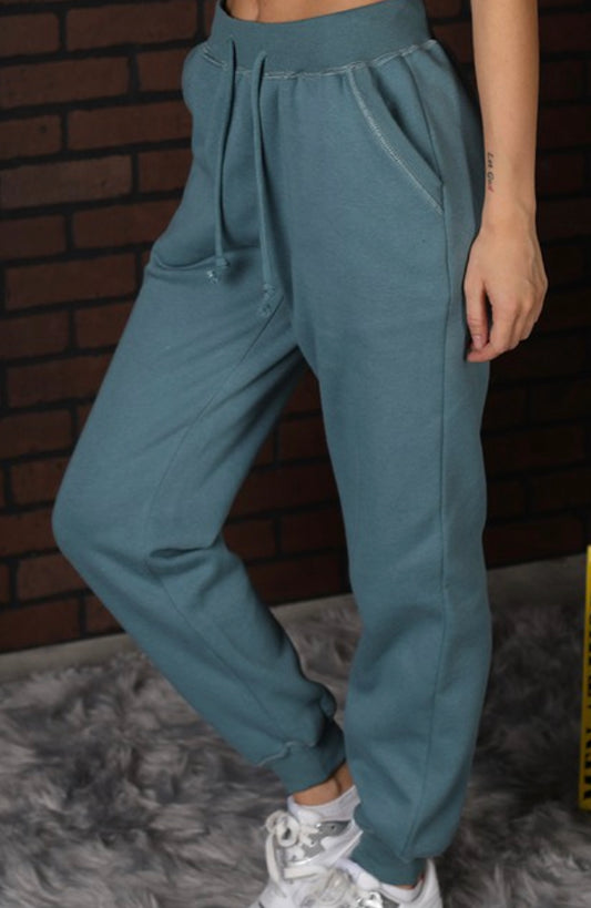 Teal blue joggers