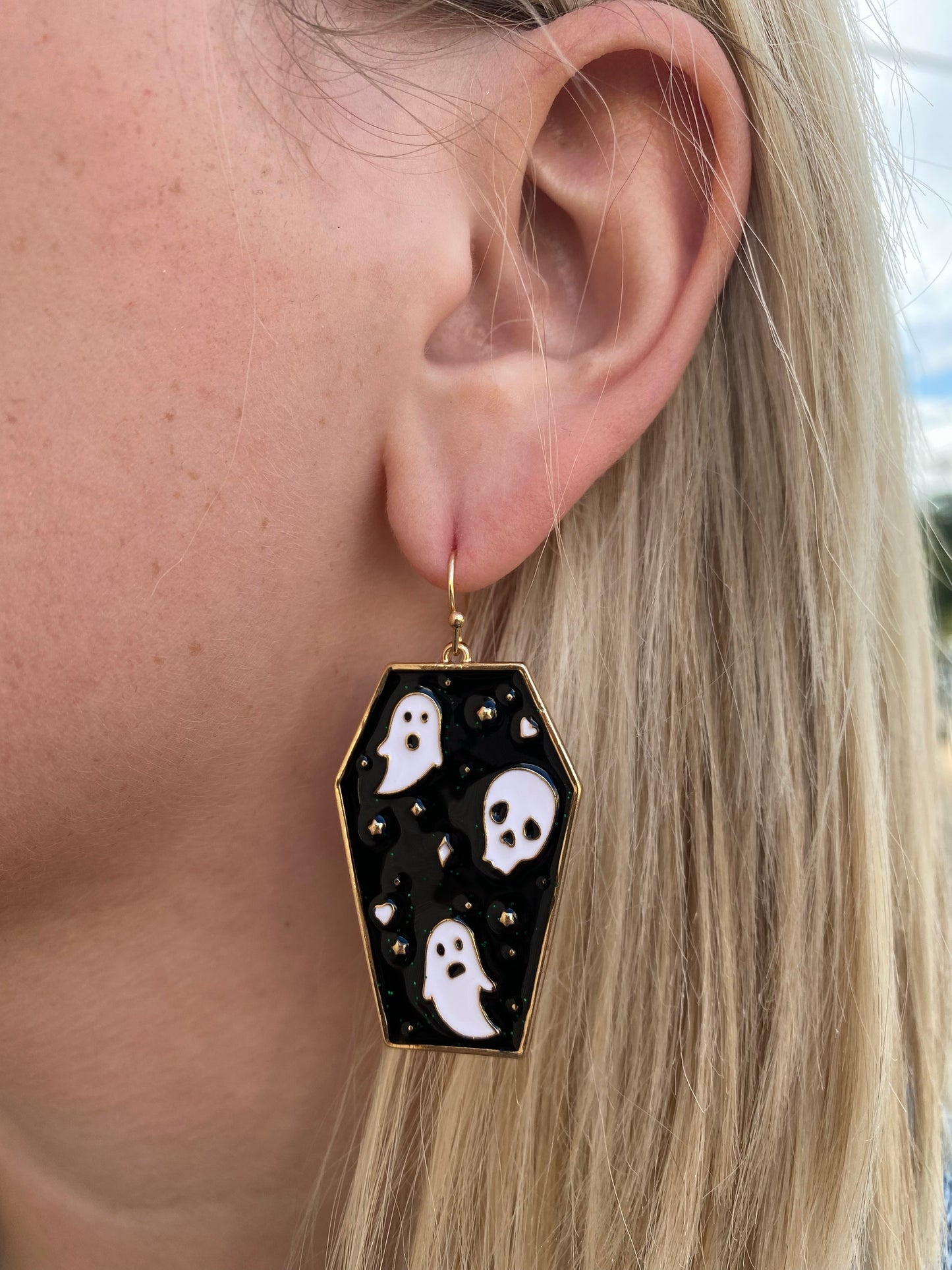 Coffin earrings