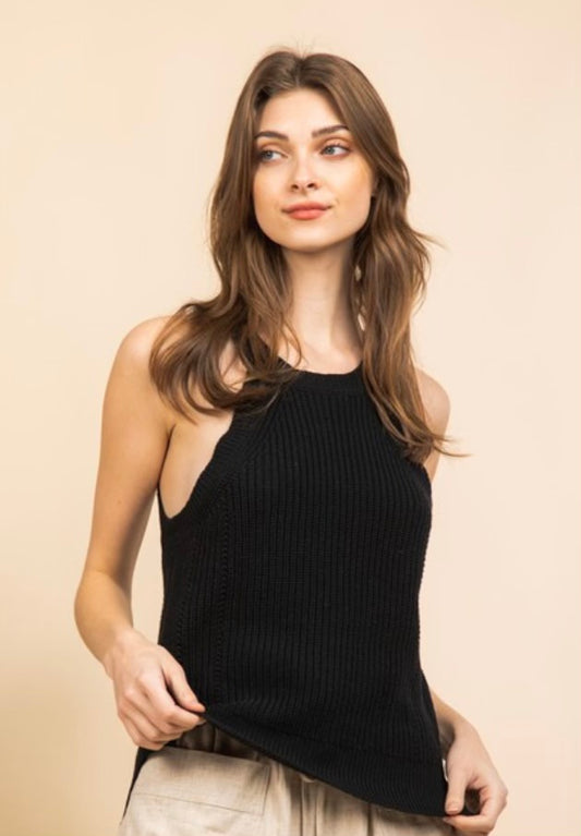 Black sweater tank