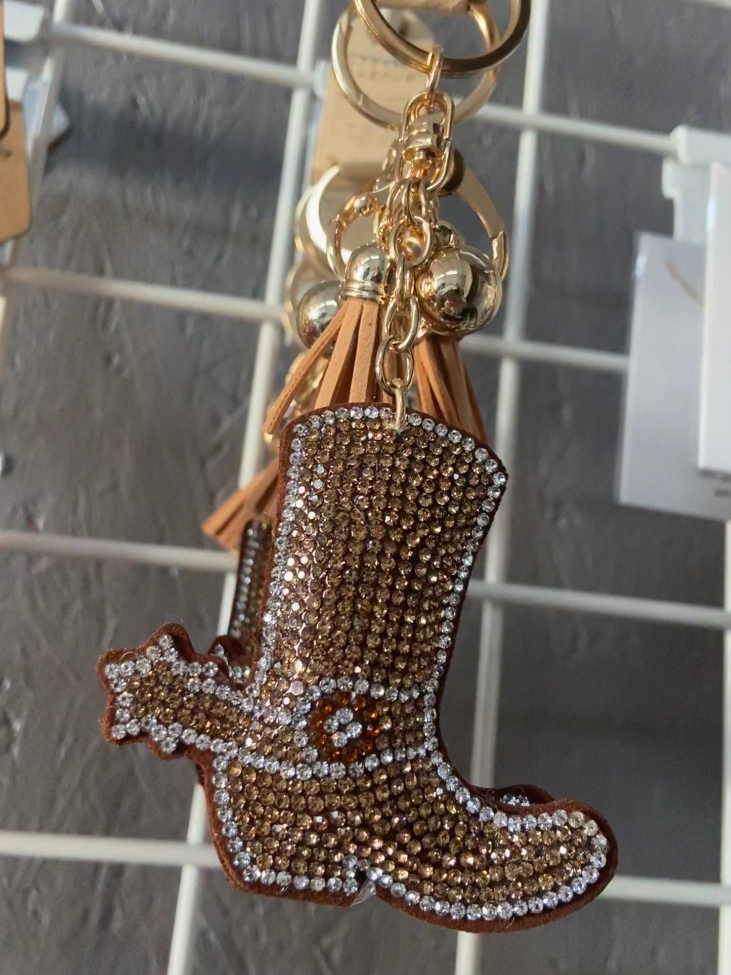 Cowboy boot key ring