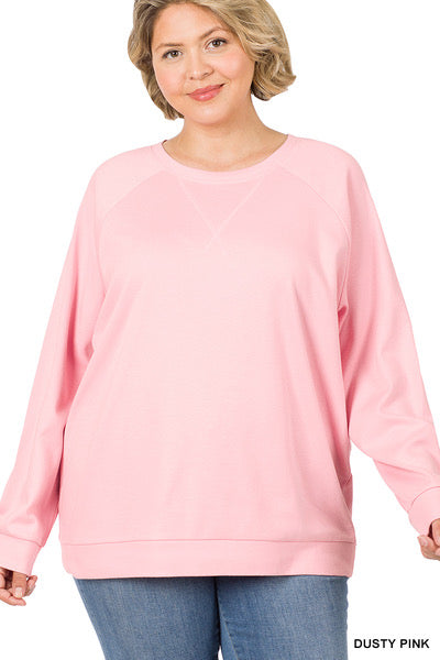 Plus light pink sweatshirt